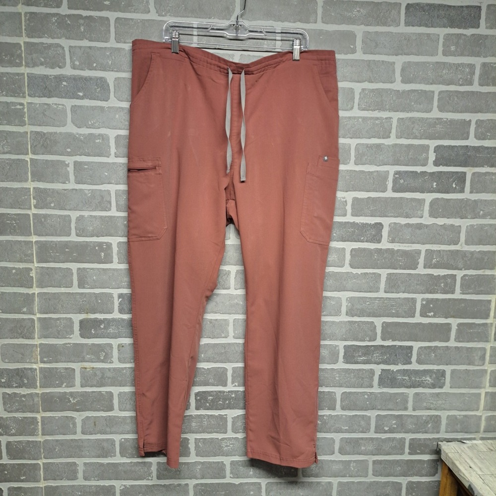 FIGS Technical Collection Pink Straight Leg Pants Cargo‎ Womens Size XXL